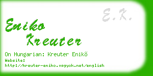 eniko kreuter business card